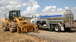 Fueling Equipment at Construction Site