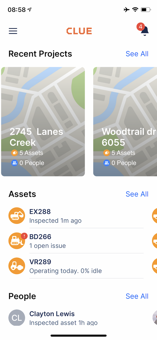 Clue - Palmetto asset for Construction Equipment piece