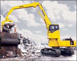 Komatsu scrapprocessing and bulk material handling machines