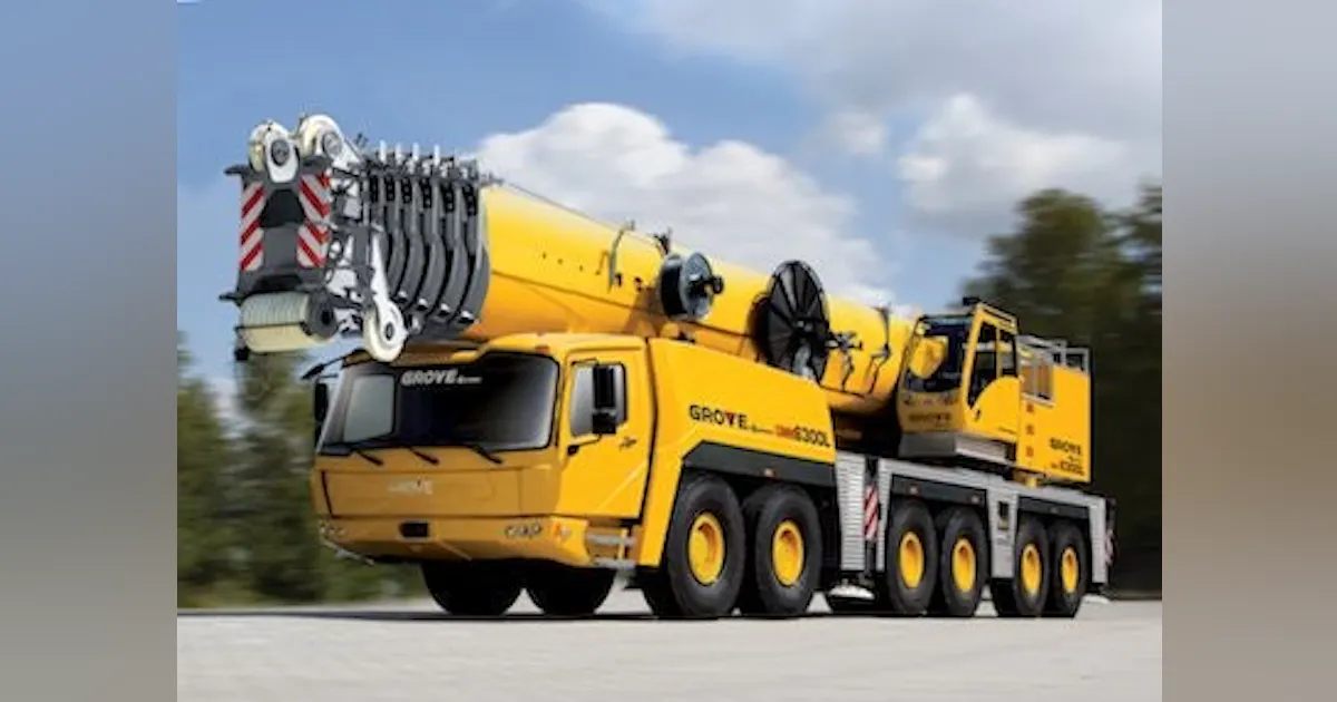 Grove GMK6300L AllTerrain Crane Construction Equipment