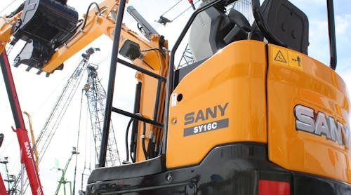 Sany SY16C compact excavator