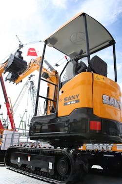 Sany SY16C compact excavator
