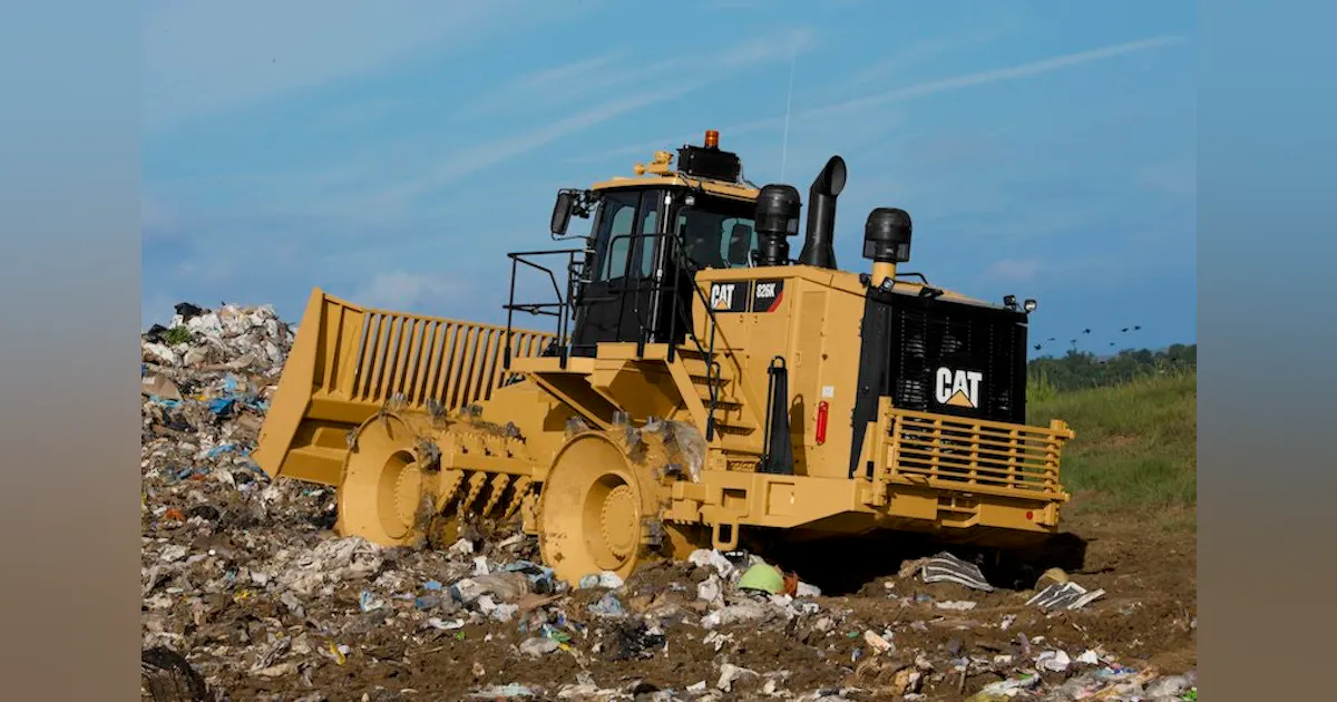 Cat Garbage Compactor Caterpillar 826K Landfill Compactor | Construction Equipment