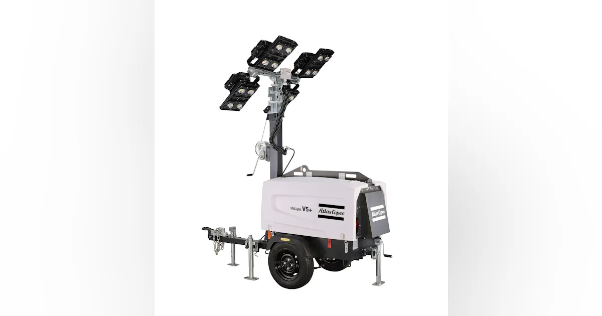 Atlas Copco HiLight V4 and HiLight V5+ Light Towers with Kubota Tier 4 ...
