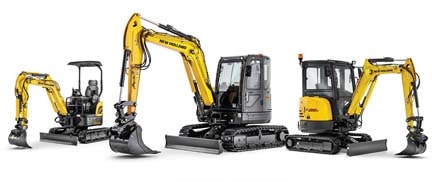 New Holland Construction Mini Excavators | Construction Equipment