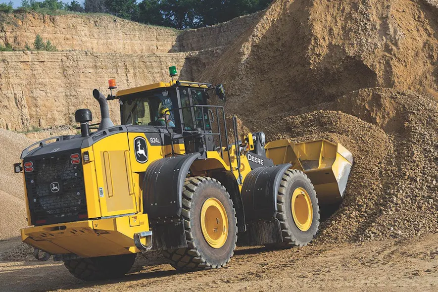 John Deere Production Class L Series Wheel Loaders Given New Controls