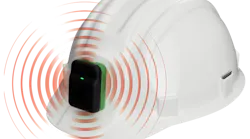 Hardhat clip with sound wave