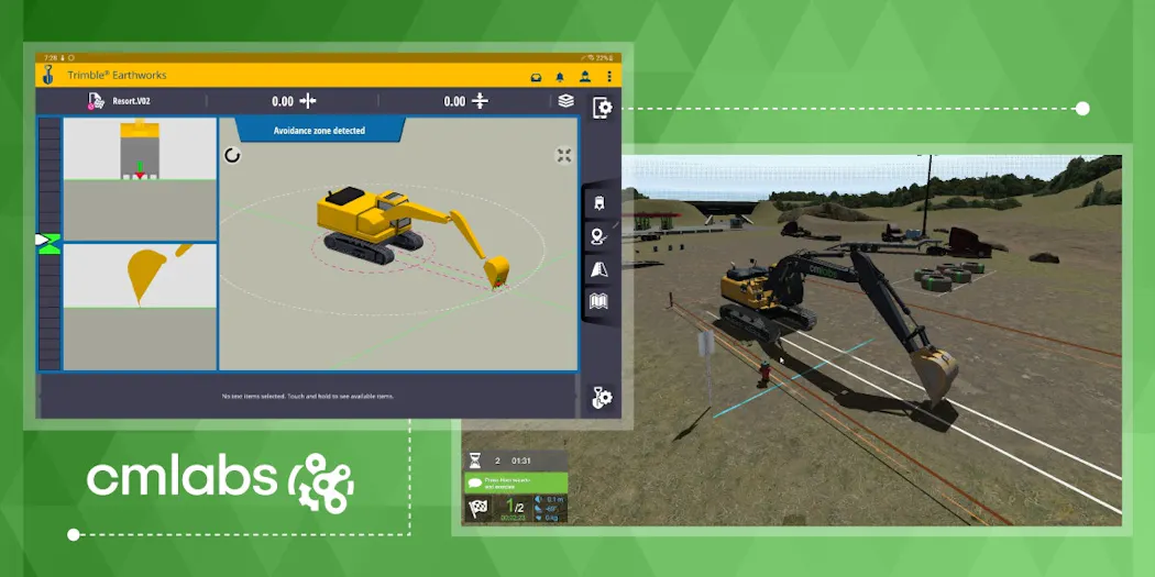 CM Labs Integrates Trimble Grade Control in Excavator Simulator | Construction Equipment