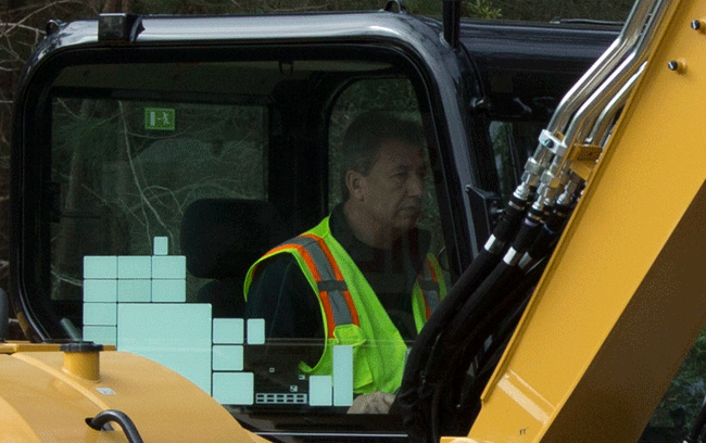 Cat-excavator-operator
