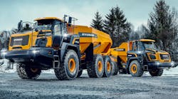 Hyundai's new ADTs carry payloads of 30 and 45 tons and are matched with the company's larger excavators and wheel loaders. Hyundai's new ADTs carry payloads of 30 and 45 tons and are matched with the company's larger excavators and wheel loaders.