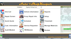 Equipment auditors enter their observations into the mobile app component of Auto ShopKeeper, Superior Paving’s custom fleet-management software.