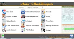 Equipment auditors enter their observations into the mobile app component of Auto ShopKeeper, Superior Paving&rsquo;s custom fleet-management software.