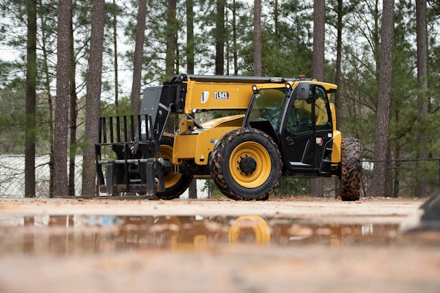 The Caterpillar TL1255 telehandler is built on the qualities of its D Series predecessor with a Cat C3.6L engine.