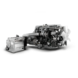 Navistar’s S13 Integrated Powertrain includes a 12.7-liter S13 diesel with an advanced aftertreatment system and a 14-speed T14 automated manual transmission. Aftertreatment uses more DEF dosing and engine will rely on much less EGR. The powertrain will first be used in updated LT and RH tractors next summer and later in vocational trucks. Navistar’s S13 Integrated Powertrain includes a 12.7-liter S13 diesel with an advanced aftertreatment system and a 14-speed T14 automated manual transmission. Aftertreatment uses more DEF dosing and engine will rely on much less EGR. The powertrain will first be used in updated LT and RH tractors next summer and later in vocational trucks.
