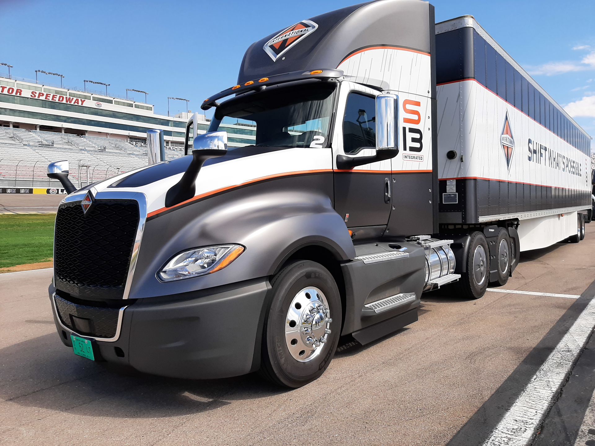 A 515-horsepower, 1,850-lb.-ft. rating of International&rsquo;s S13 diesel and T14 automated transmission, like that in this LT daycab tractor, will be among vocational offerings.