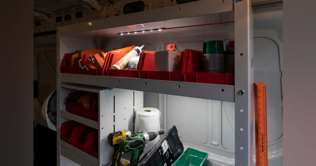 Weatherguard Van Racks Weather Guard Van Shelf Lighting | Construction Equipment