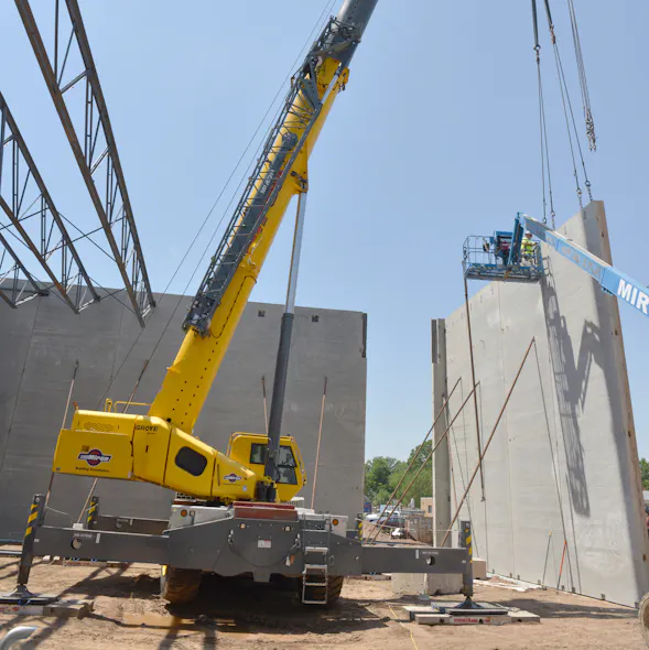 Groves Building Set Grove Jib Extension Speeds Tilt-up Work | Construction Equipment