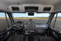 Plus interiors include new designs for dashboard, instruments, and electrical systems, along with improved seating for driver comfort and insulation for quietness and exclusion of harsh ambient conditions. Plus interiors include new designs for dashboard, instruments, and electrical systems, along with improved seating for driver comfort and insulation for quietness and exclusion of harsh ambient conditions.