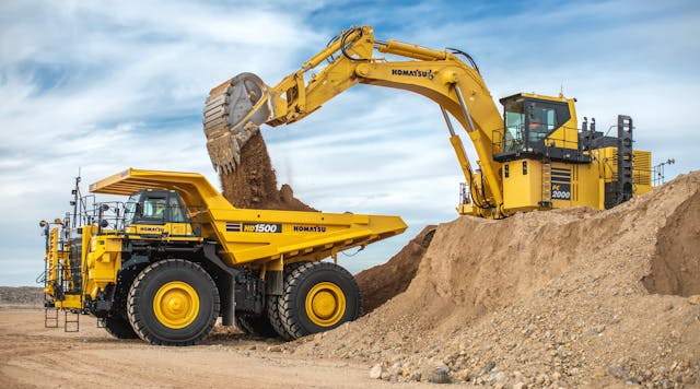 The Komatsu HD1500-8E0 is purpose-built for mining, quarry, and aggregate operations and features a redesigned cab.