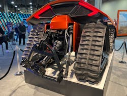 Kubota concept tractor could work in rice paddies, execs said.