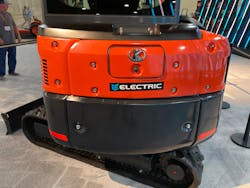 Kubota electric-powered excavator uses a battery system rather than a diesel engine.
