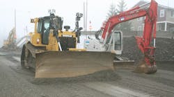 Wildish Standard Paving used a Cat D6 running the Topcon 3D-MC2 solution. Wildish Standard Paving used a Cat D6 running the Topcon 3D-MC2 solution.