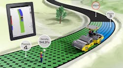 Volvo&apos;s Intelligent Compaction relays pass mapping and surface temperature mapping.