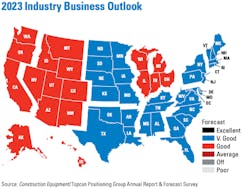 Most regions expect 2023 to be a “very good” year for business, a reprise of 2022. Three regions forecast the year to be “good.” Most regions expect 2023 to be a “very good” year for business, a reprise of 2022. Three regions forecast the year to be “good.”