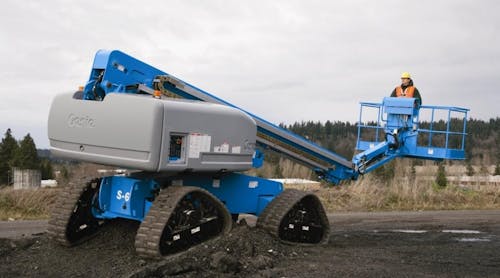 Tracks on a boom lift can help navigate rough terrain, but operation on slopes require knowing a lift&apos;s maximum slope rating and the degree of slope in the work area.