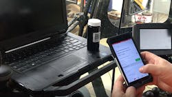 An oil analysis companion App can eliminate manually filling out laboratory sample information forms. An oil analysis companion App can eliminate manually filling out laboratory sample information forms.