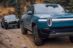 Rivian was first to the battery-electric pickup market with its R1T, which is uniquely styled and dimensioned between competitors’ mid-size and half-ton pickups. There’s also an R1S sport-utility vehicle, and Rivian is building electric delivery vans for Amazon, though reportedly fewer than first ordered. Rivian was first to the battery-electric pickup market with its R1T, which is uniquely styled and dimensioned between competitors’ mid-size and half-ton pickups. There’s also an R1S sport-utility vehicle, and Rivian is building electric delivery vans for Amazon, though reportedly fewer than first ordered.