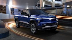 Chevrolet’s Silverado EV is shown here in deluxe RST trim, but it will initially appear in simpler WT trim when it hits the market in 2024. It will have two motors, all-wheel-drive, and four-wheel steer with range of up to 400 miles. Rear window and wall can be stowed to extend the bed floor into the cab. Chevrolet’s Silverado EV is shown here in deluxe RST trim, but it will initially appear in simpler WT trim when it hits the market in 2024. It will have two motors, all-wheel-drive, and four-wheel steer with range of up to 400 miles. Rear window and wall can be stowed to extend the bed floor into the cab.