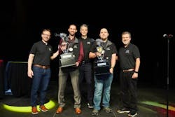 Pictured from left to right: Anthony Balkonis (VP, Service & Warranty), Nathan Reed (International Truck RWC Group), Fabio Souza (EVP, Service Solutions), Anthony DeCicco (IC Bus Wolfington Body Company), Carlos Junquera ( Dir, Supply Chain & Service). Pictured from left to right: Anthony Balkonis (VP, Service & Warranty), Nathan Reed (International Truck RWC Group), Fabio Souza (EVP, Service Solutions), Anthony DeCicco (IC Bus Wolfington Body Company), Carlos Junquera ( Dir, Supply Chain & Service).