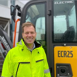 Fredrik Tjernström, Electromobility Solutions Sales at Volvo CE. Fredrik Tjernström, Electromobility Solutions Sales at Volvo CE.