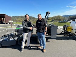 Bobcat CEO and vice chairman Scott Park (left) and Agtonomy CEO and co-founder Tim Bucher. Bobcat CEO and vice chairman Scott Park (left) and Agtonomy CEO and co-founder Tim Bucher.