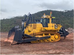 Komatsu K375Ai-8 dozer operates remotely at the Minas-Rio iron ore mine in Brazil. Komatsu K375Ai-8 dozer operates remotely at the Minas-Rio iron ore mine in Brazil.