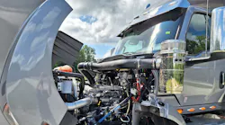 Navistar’s new 12.7-liter S13 diesel, shown here in an HX tractor, is part of an integrated powertrain that includes a proprietary automated manual transmission. It will be the last diesel developed by the company, which looks toward a transition to electric power. But the engine is typical of modern diesels that will work reliably and economically well into the 2030s.