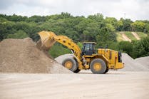 Cat 988 GC wheel loader in operation.