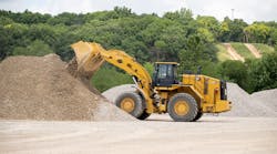 Cat 988 GC wheel loader in operation.