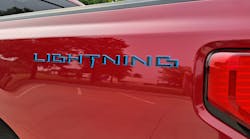 Ford Lightning badge. Ford Lightning badge.