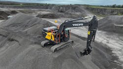 The Volvo EC230 electric excavator has been put to work on a recent CRH project for Low Carbon Roads. The Volvo EC230 electric excavator has been put to work on a recent CRH project for Low Carbon Roads.