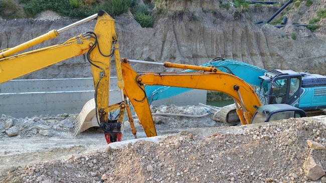 Excavators At Work