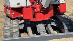 Blades meant for heavier duty use will have cylinder protection. Note that the blade is integral to the frame. Blades meant for heavier duty use will have cylinder protection. Note that the blade is integral to the frame.