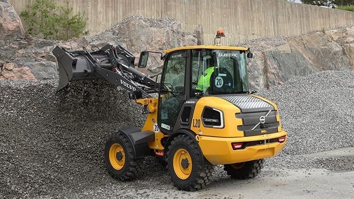 This electric compact loader doesn't need fuel or DEF, but it still needs greasing and hydraulic fluid, as well as visual inspections.
