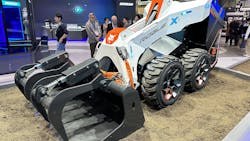 The Bobcat Rogue X2 autonomous loader concept as seen at CES in Las Vegas. The Bobcat Rogue X2 autonomous loader concept as seen at CES in Las Vegas.