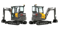 Volvo replaced its EC35D, ECR35D, and ECR40D with two models. Volvo replaced its EC35D, ECR35D, and ECR40D with two models.