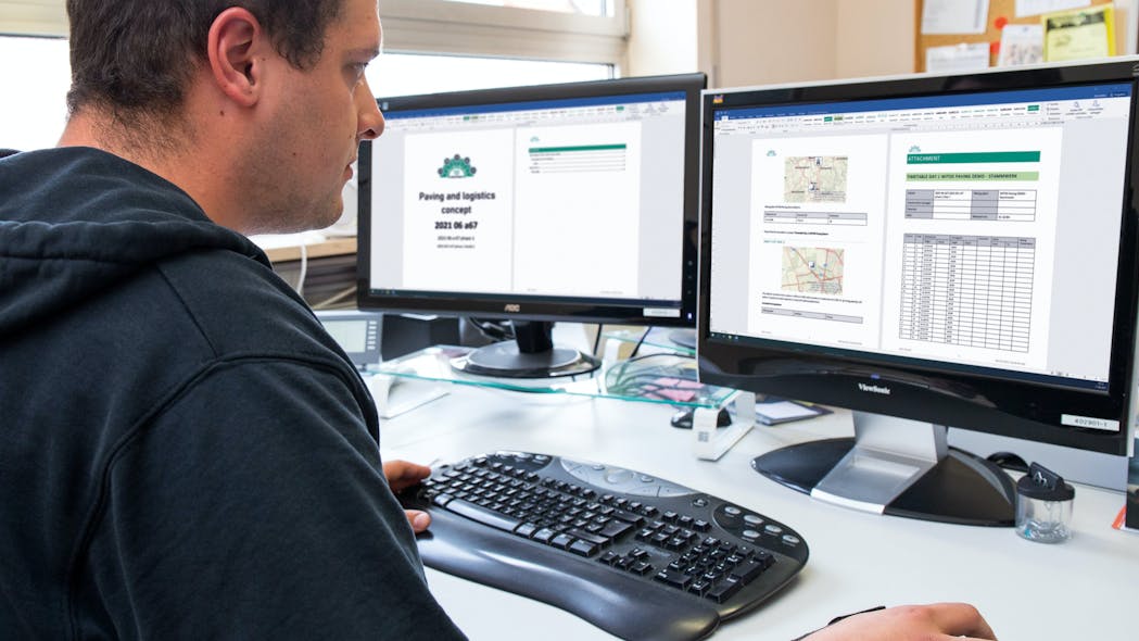 With Wirtgen&apos;s WITOS Paving Plus, once the relevant planning data has been entered, planners and construction managers can create a template for a paving and logistics concept and print it in the form of a document that can be edited.