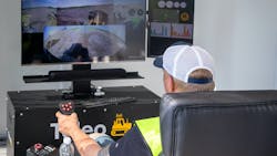 A command center for semi-autonomous operation. Teleo has dozers, loaders and other equipment operating on job sites around the country.