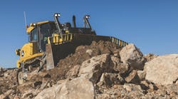 The 354-horsepower Deere 1050 P Tier is the largest dozer in the lineup, with an operating weight range of 94,000 pounds to 94,590 pounds. The 354-horsepower Deere 1050 P Tier is the largest dozer in the lineup, with an operating weight range of 94,000 pounds to 94,590 pounds.