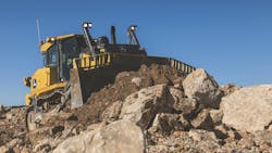 The 354-horsepower Deere 1050 P Tier is the largest dozer in the lineup, with an operating weight range of 94,000 pounds to 94,590 pounds. The 354-horsepower Deere 1050 P Tier is the largest dozer in the lineup, with an operating weight range of 94,000 pounds to 94,590 pounds.